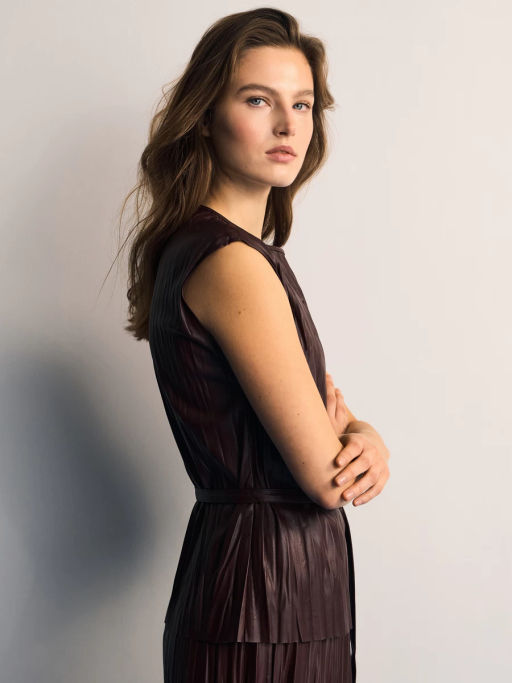 Блуза из искуственной кожи / Zarina