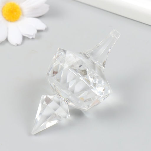 Декор для творчества пластик «Фигурная сосулька, кристалл», прозрачный, 4.3×4.3×8.3 см