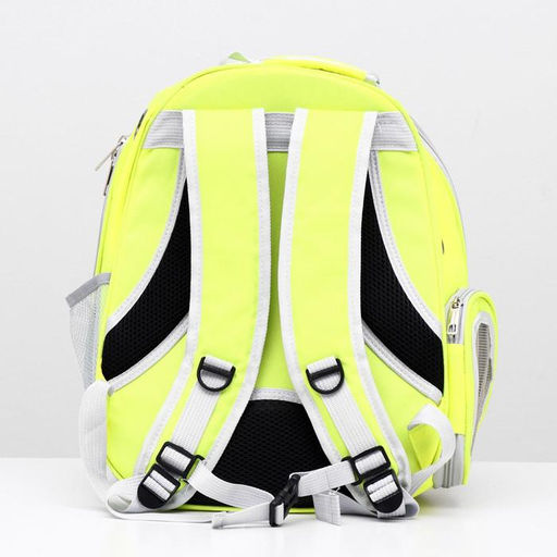 Рюкзак для переноски животных, прозрачный, 31 х 28 х 42 см, жёлтый - Пижон фото 3