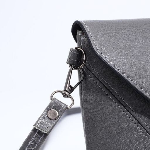 Сумка-клатч на магните, длинный ремень, цвет серый - Simaland фото 5