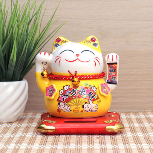 Фигурка Кот манэки-нэко 12х12х13,5 см / 0617-20 /уп 36/на солнечной батарее - ГалеонТрейд фото 3