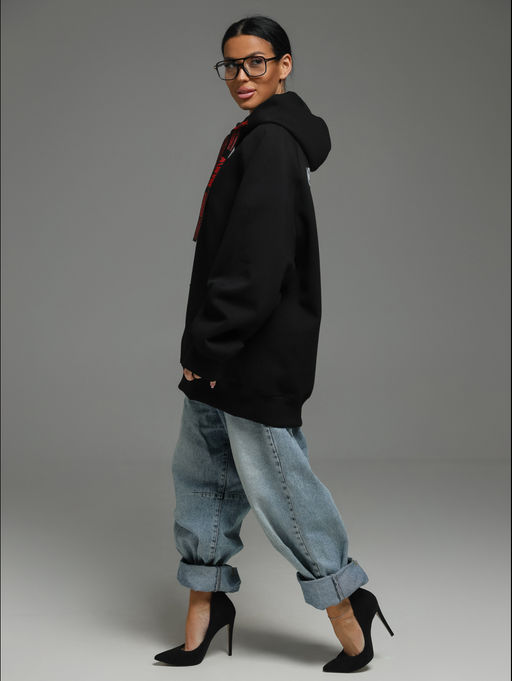 Камелия худи женское (черный собачка) - Lovetex фото 11