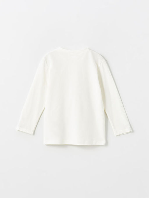 Bisiklet Yaka Uzun Kollu Bask?l? Erkek Bebek Ti??rt ve E?ofman Alt 2li Tak?m - Waikiki фото 3