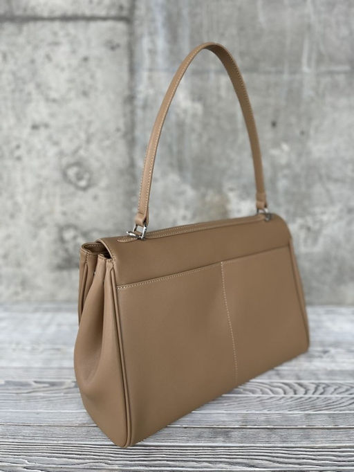 Женская кожаная сумка-портфель 8399-3 Бежевый - Sergio valentini фото 3