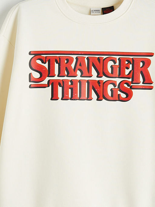 Stranger Things Bask?l? K?z ?ocuk Kal?n Sweatshirt
