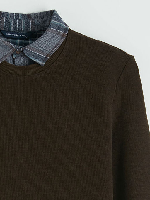 G?mlek Yaka Erkek Sweatshirt