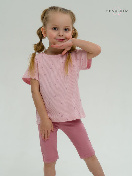 Костюм Актив лиловые сердечки-сухая роза - Sovalina фото 10