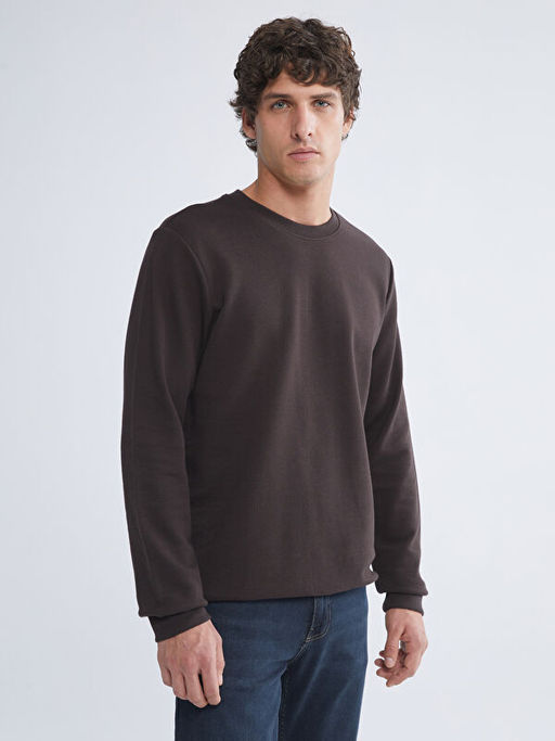 Bisiklet Yaka Erkek Sweatshirt