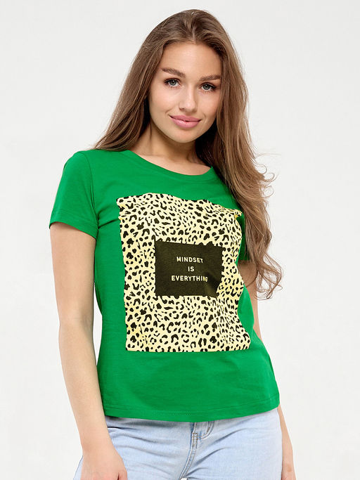 Футболка с леопардовым принтом ЛЕОWSP