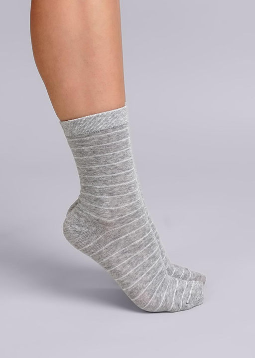 CLE Носки жен.Д299 люрекс хл+эл меланж св.коричневый - Clever wear фото 7