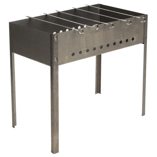 Мангал, 6 шампуров, 50х30х50 см, толщина 0.8 мм, в коробке - Simaland фото 3