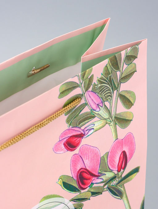 Цена за 2 шт. Пакет подарочный ламинированный Счастья 26?12?32 см