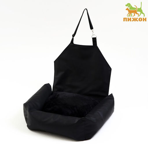 Автокресло для животных, экокожа, черный - Пижон фото 3