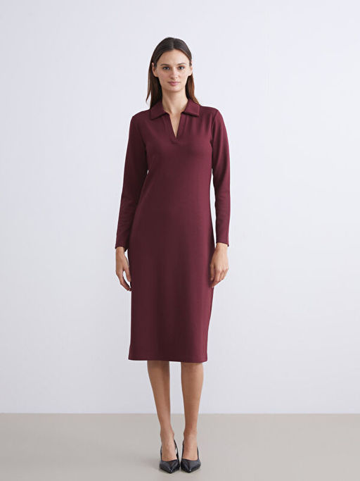 B?y?k Beden Polo Yaka Bodycon Elbise