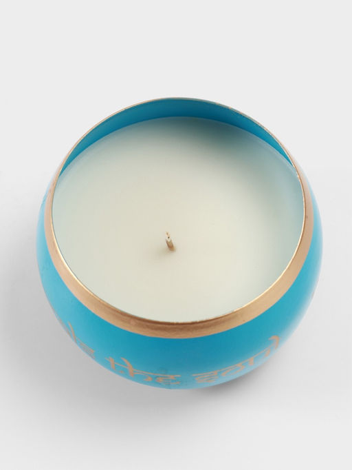 Свеча в чаше Yoga heal the soul, 200 г, 8.5?7 см, соевый воск, голубая