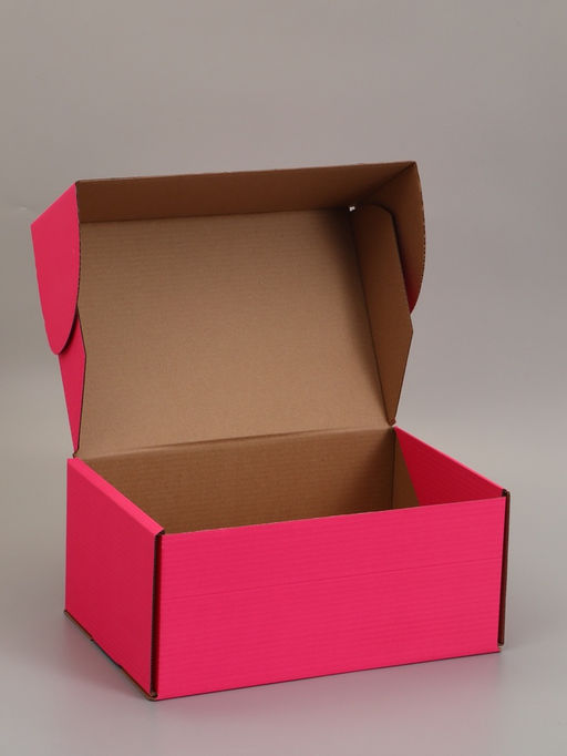 Коробка самосборная "Почтовая", розовая, 40 х 27 х 18 см,