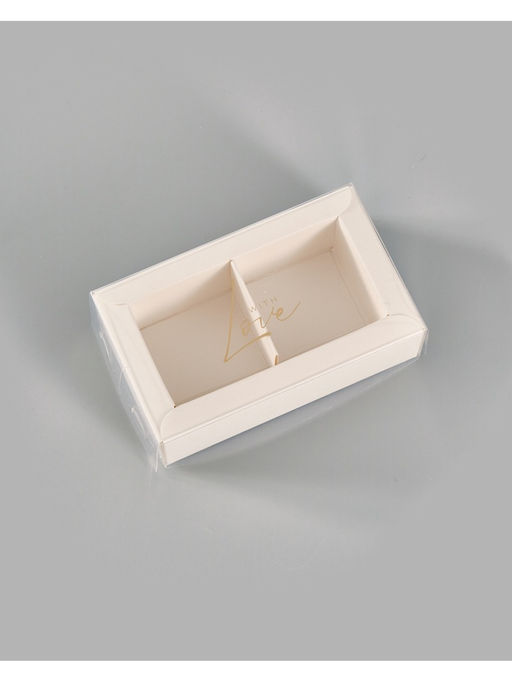 Цена за 5 шт. Коробка для 2 конфет с ячейками With love, 10×6×3 см