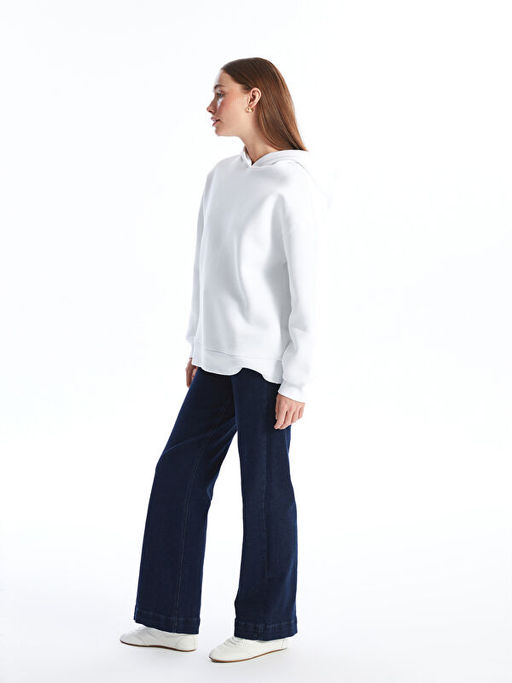 Oversize Kad?n Kal?n Hoodie