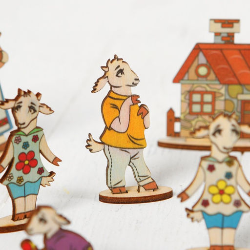 Кукольный театр сказки на столе «Семеро козлят»