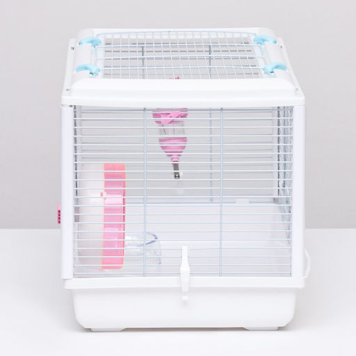 Клетка для грызунов с пластиковым укреплением 47 х 30 х 32 см, белая - Пижон фото 2