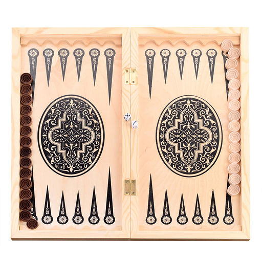 Нарды деревянные средние (500х250мм) дерев.фишки