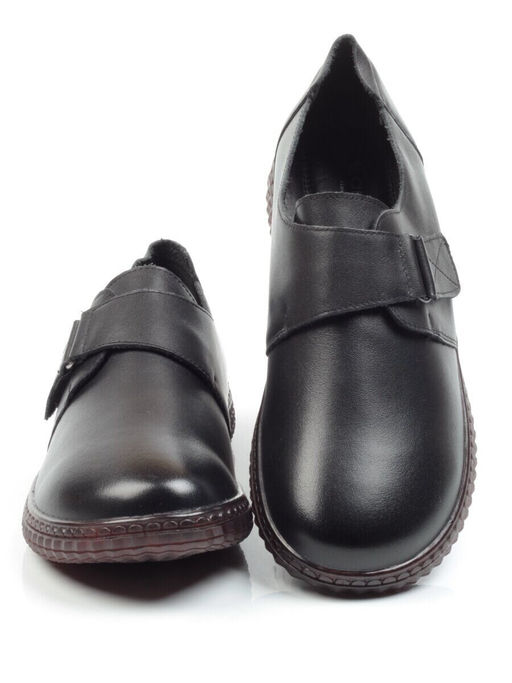 5909 BLACK Полуботинки женские (натуральная кожа)