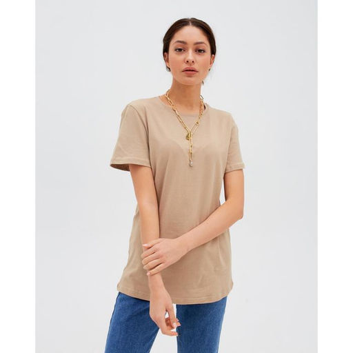 Футболка женская MIST basic, размер 52-54, цвет песочный