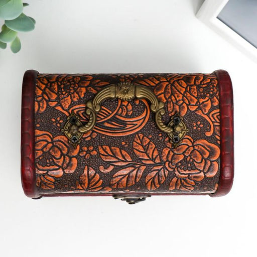 Шкатулка для украшений «Сундучок. Цветочный узор», дерево, 10×15×10.5 см