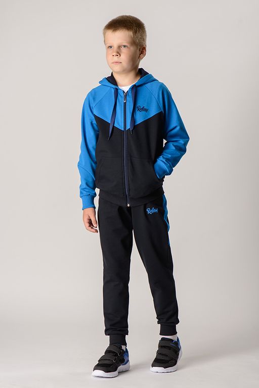 Спортивный костюм М-1120: Ярко-синий / Тёмно-синий - Relay фото 3