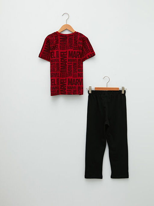 Bisiklet Yaka Marvel Bask?l? K?sa Kollu Erkek ?ocuk Pijama Tak?m? - Waikiki фото 2