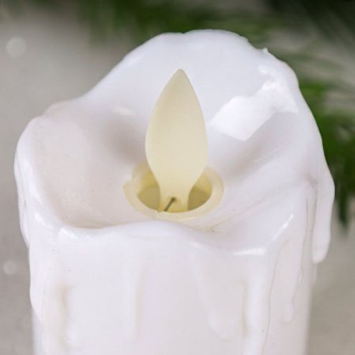 Свеча светодиодная подвижный фитиль 9 см / VFR-35 /уп 12/480/белая - Галеонтрейд фото 4