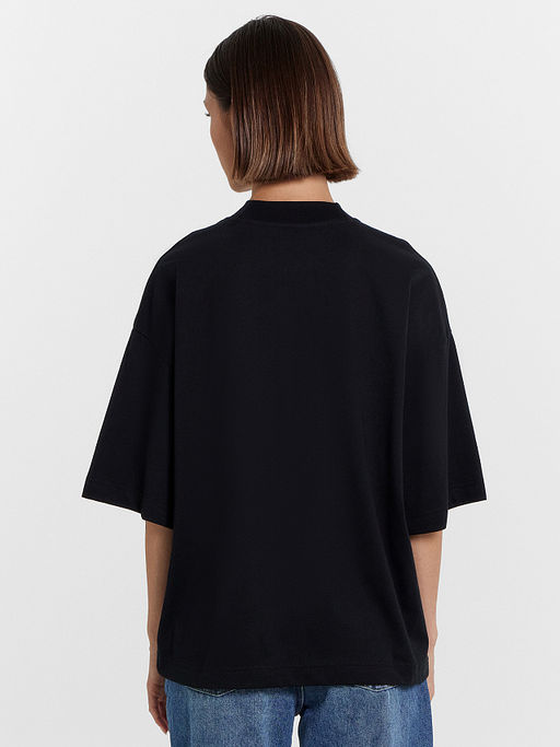 Футболка женская черная с печатью - Mark formelle фото 8