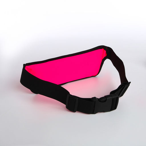 Сумка поясная на молнии, светоотражающие элементы, цвет розовый - Simaland фото 3