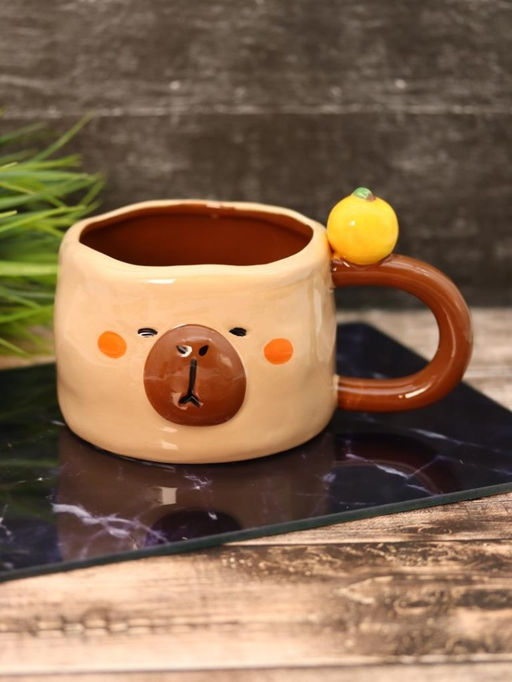 Кружка керамическая iLikeGift Amazing capybara, brown