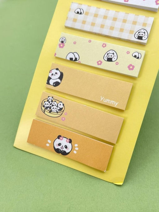Стикеры "Panda life", yellow