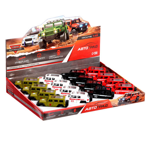 Машина металлическая Спецслужбы, 1:48, инерция, открываются двери, МИКС - Автоград фото 16