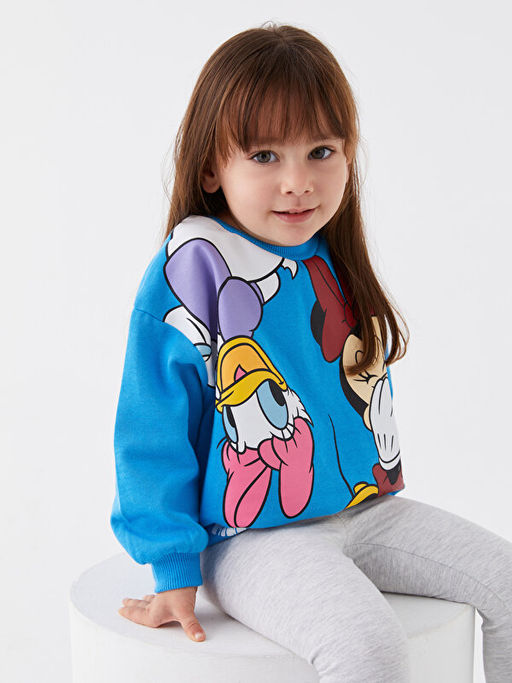 Bisiklet Yaka Minnie Mouse Bask?l? K?z Bebek Sweatshirt - Waikiki фото 2