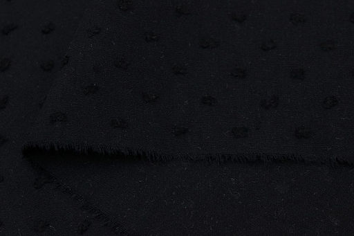 Фактурный хлопок Шарики цв.черный, ш.1.5м, батист, хлопок-100%, 80гр/м.кв - Купава фото 3