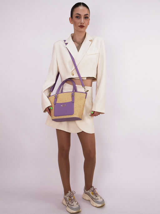 LACCOMA сумка WJB8187-13-пурпурный эко кожа хлопок фото 10