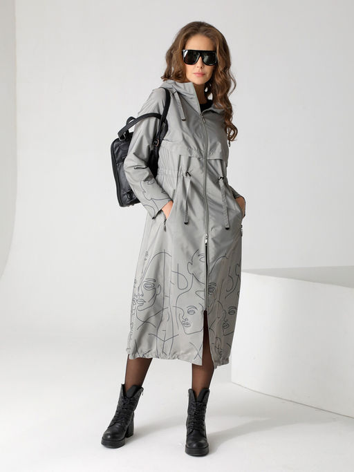 22126 Плащ оливковый - Dizzyway фото 2