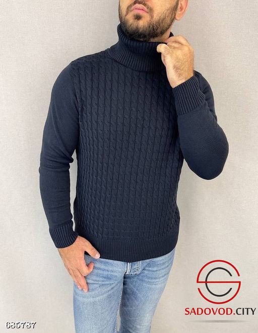 Свитер мужской с воротником стойка