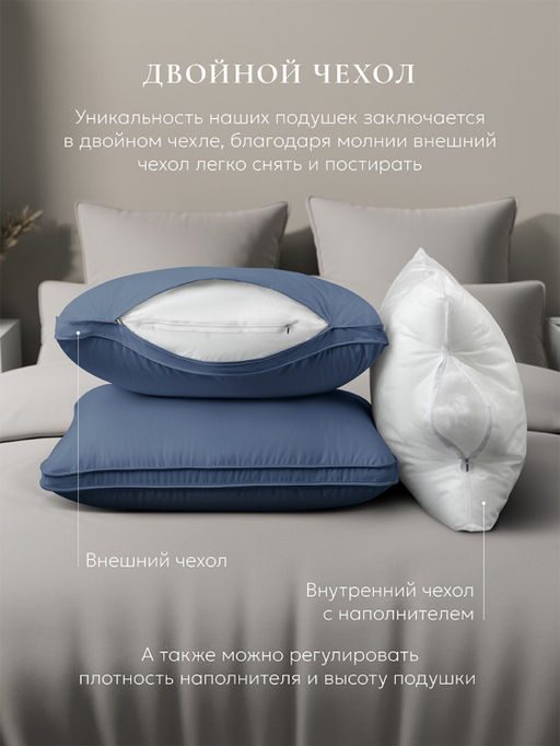 Подушка "ESPERA Comfort 3D Captains Blue", 70х70, ЕС-8552