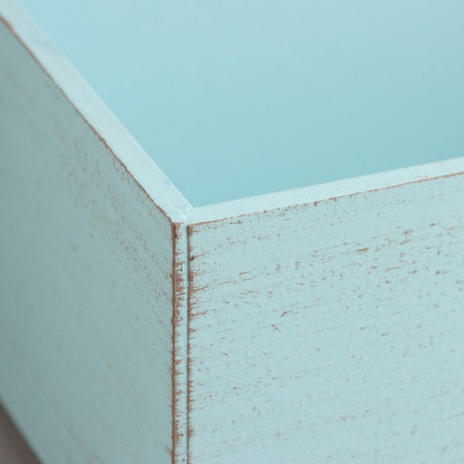 Набор ящиков деревянных Прованс 3 в 1 (25х14,5х10; 23х12,5х9; 21х10х8)см Серо-голубой - Дарим красиво фото 5