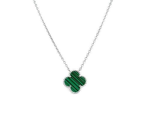 Колье из серебра малахит прес., ТВЛ-1