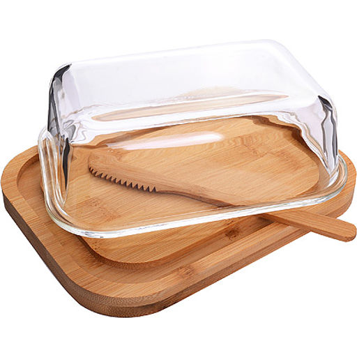 30669 Масленка стекло-бамбук с ножом МВ (х24) - Mayer&boch фото 3