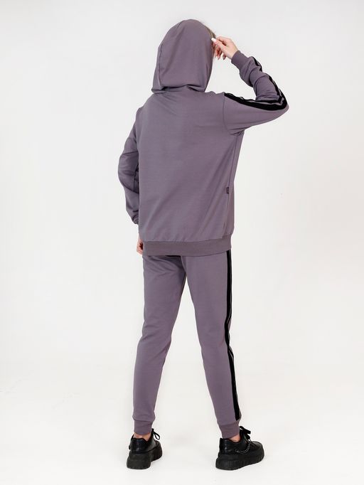 Костюм женский К-199 (футер с лайкрой) Серая