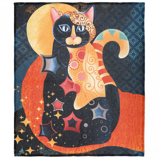 Салфетка хозяйственная 50х60см "Кошки" 3, рогожка 171г/м2, хлопок 100%, без упаковки, "Домашняя мода" (Россия)