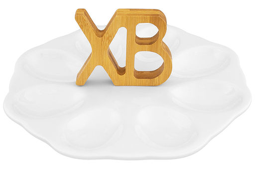 Тарелка д/фарш. яиц 21*21*10,5 см ХВ + 2 дер. ручки - Elan gallery фото 16