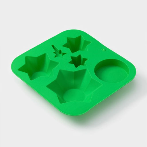 Форма для выпечки новогодняя Доляна Новогодний набор, силикон, 20.5?22?3.5 см, 6 ячеек, зелёная