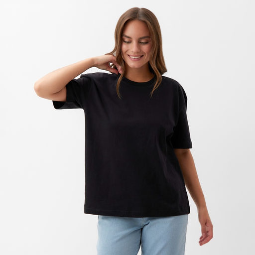 Футболка женская KAFTAN: Basic line, чёрная, размер 40-42